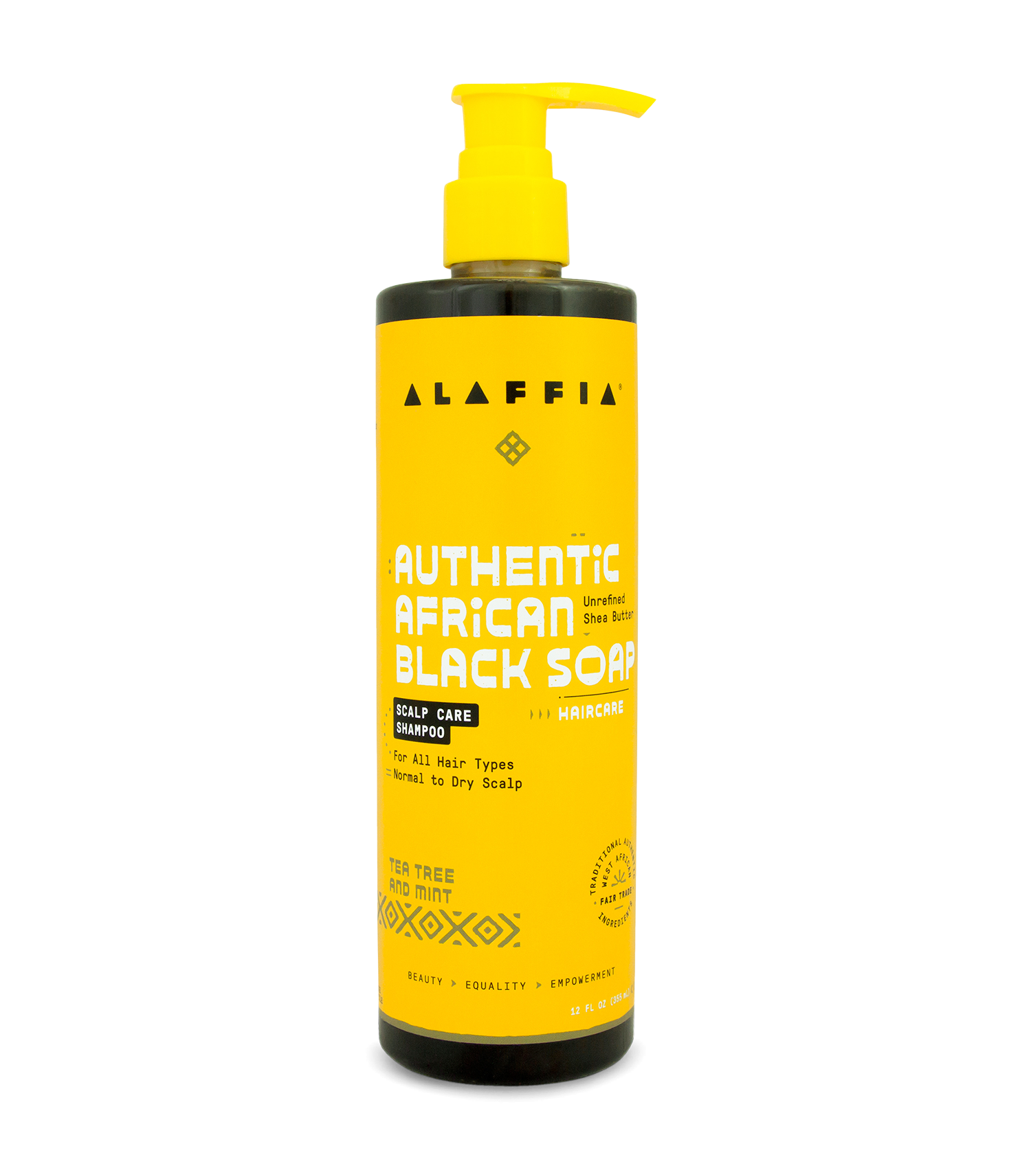 Alaffia - Authentic African Black Soap Scalp Care Shampoo , Tea Tree Mint  1