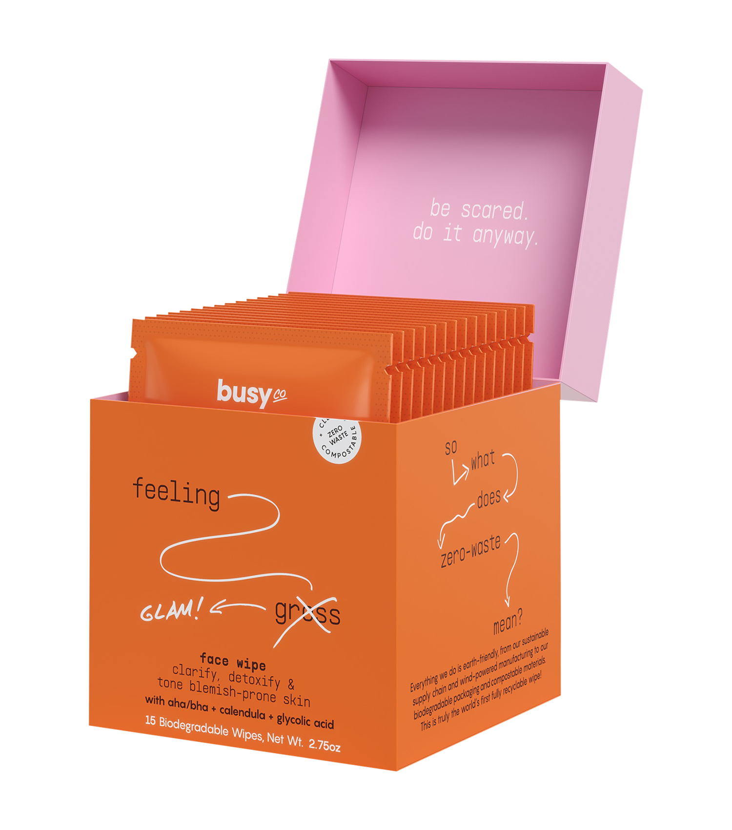 Busy Co. Refresh Face Wipes (15ct)  1