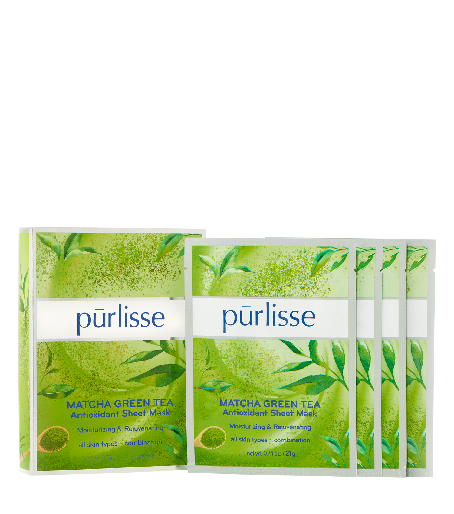 Pur-lisse MATCHA GREEN TEA Antioxidant Sheet Mask